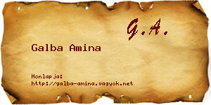 Galba Amina névjegykártya